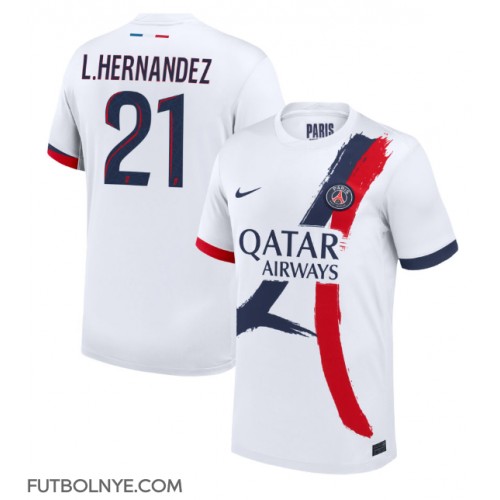 Camiseta Paris Saint-Germain Lucas Hernandez #21 Visitante Equipación 2024-25 manga corta